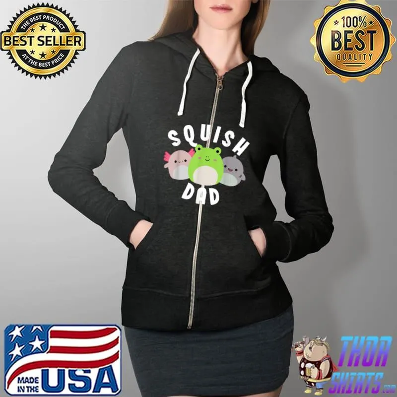 Cute Unicorn Squish Dad Squishmallow Costume T-Shirt Full Zip Hooded