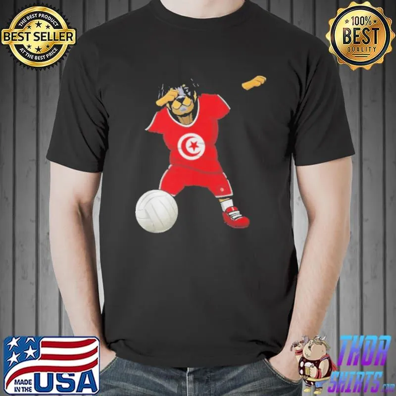 Dabbing Rottweiler Tunisia Jersey Tunisian Volleyball Fans Shirt