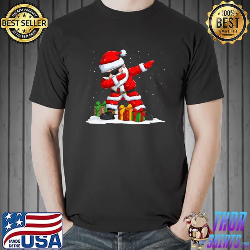 Dabbing Santa Claus Funny Christmas Classic T-Shirt Unisex