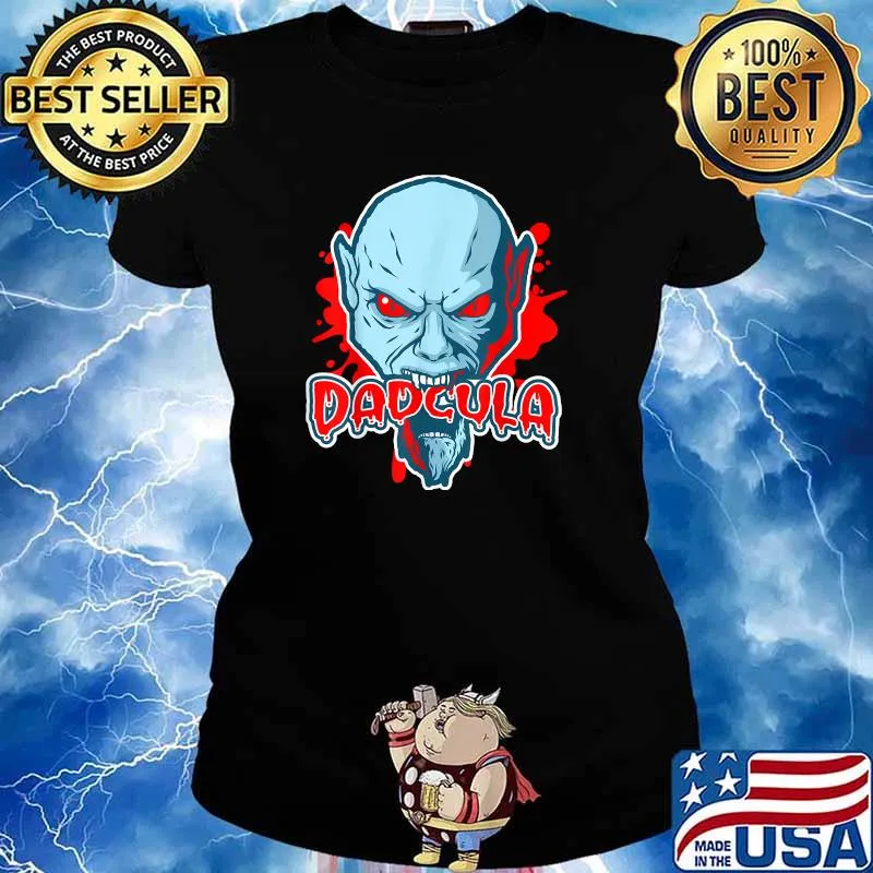 Dads Fathers Dadcula Halloween Costume Vampire T-Shirt Ladies tee