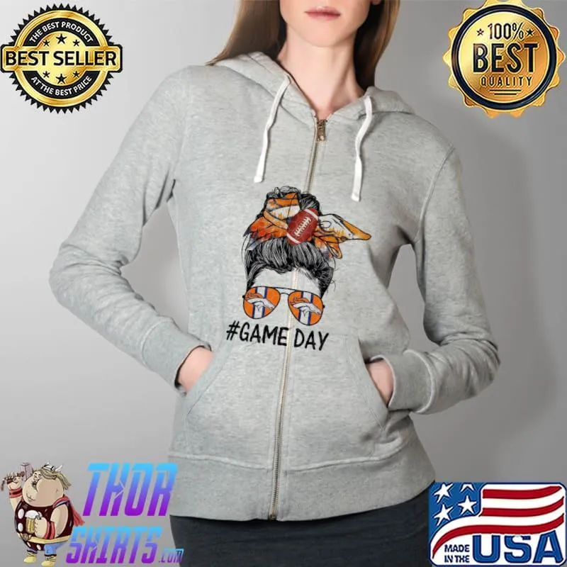 Denver NFL Game Day Shirt Full Zip Hooded