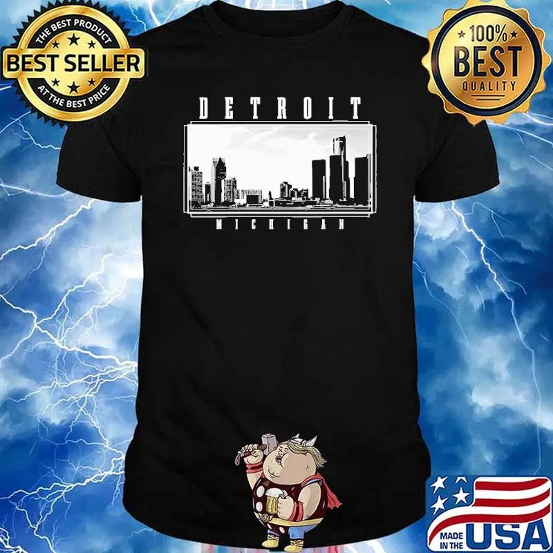 Detroit Skyline Michigan Pride Vintage Shirt
