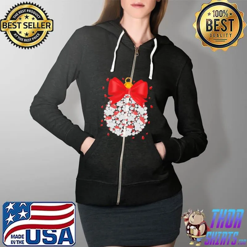 Diamond Dog Paws Christmas s Full Zip Hooded