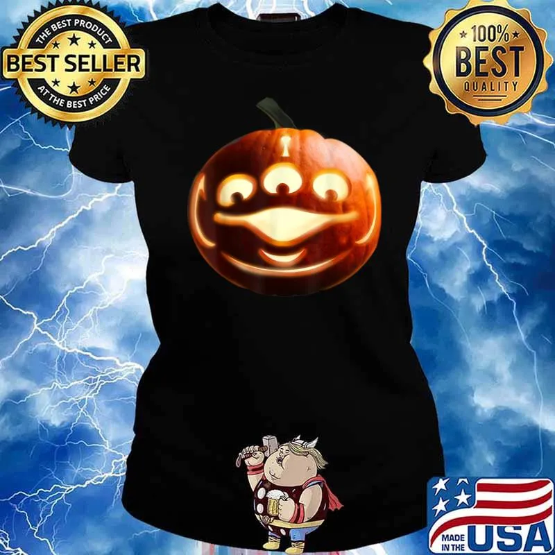 Disney Pixar Toy Story Alien Face Halloween Shirt Ladies tee
