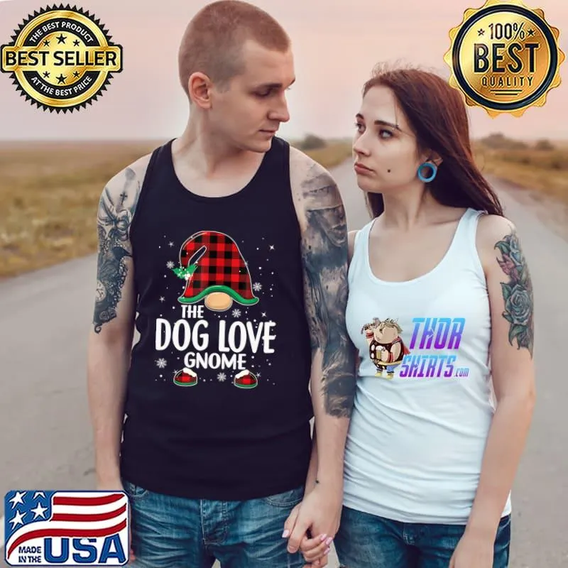 Dog Love Gnome Matching Family Group Christmas Party Pajama T-s Tank Top
