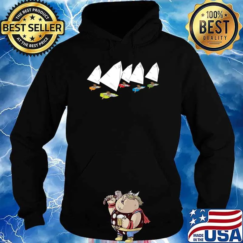 Dogs Racing Optimist Sailing Dingies T-Shirt Hoodie