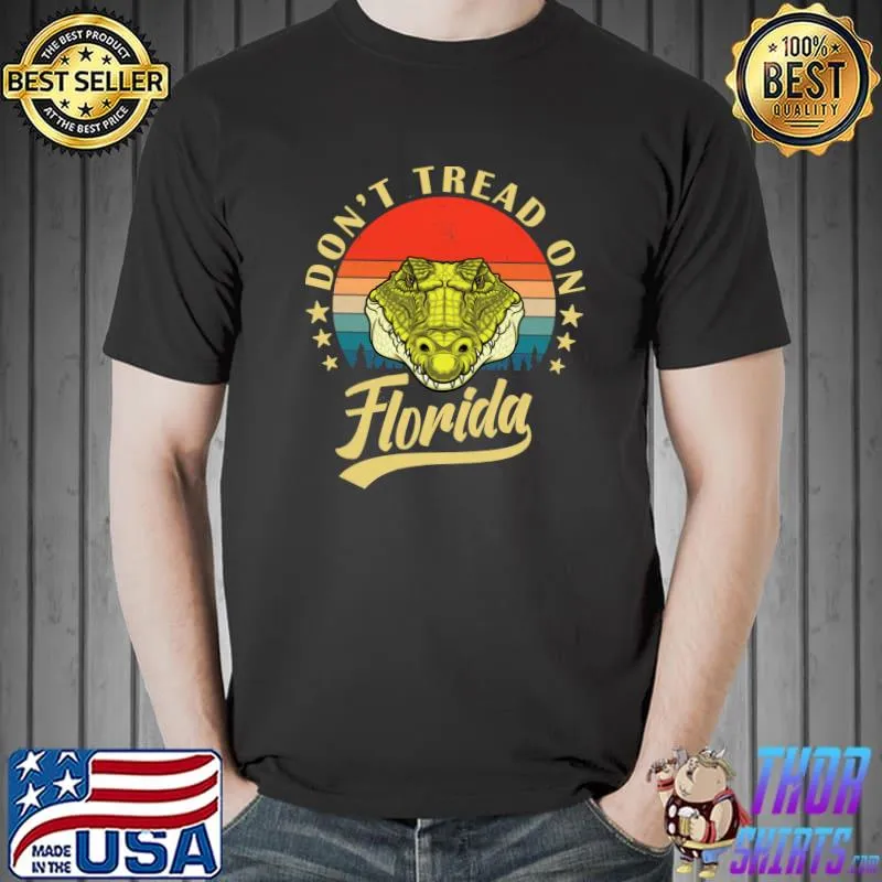Dont Tread On Florida Governo Alligator Vintage Sunset Essential T-Shirt Unisex