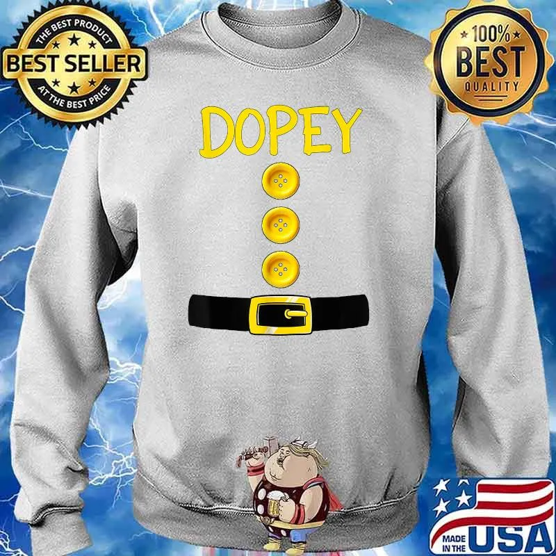 Dopey Dwarf Halloween Costume Color Matching Dopey Dwarf T-Shirt Sweater