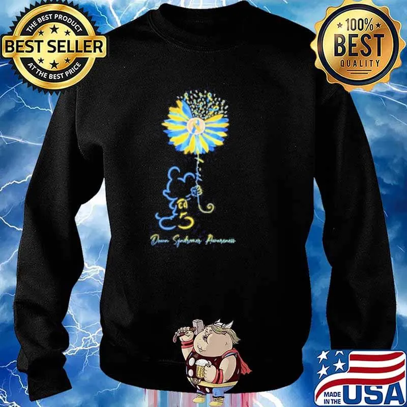 Down Syndrome Awareness Sunflower mickey mouse s Sweater