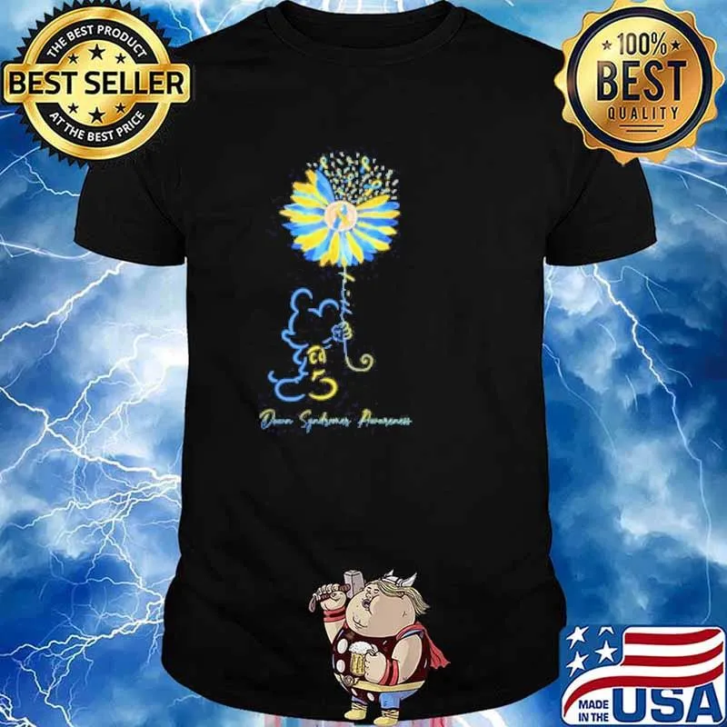 Down Syndrome Awareness Sunflower mickey mouse shirt