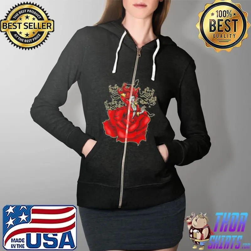Dracula Rose Halloween Shirt Full Zip Hooded