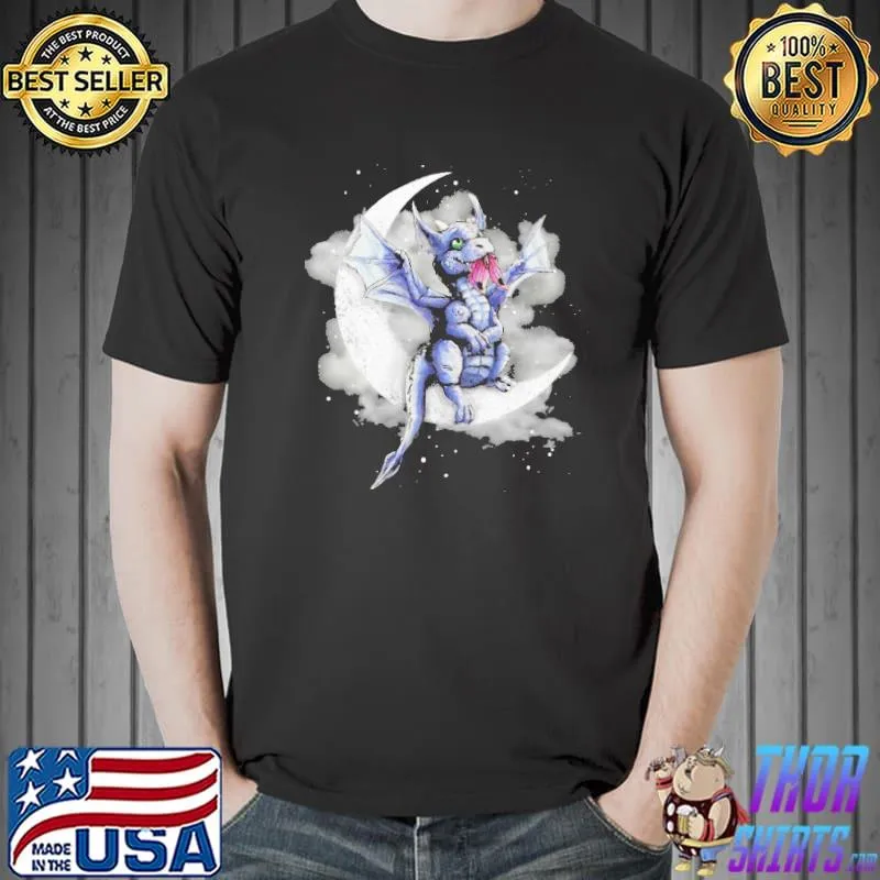 Dragon Sit On The Moon Shirt Unisex
