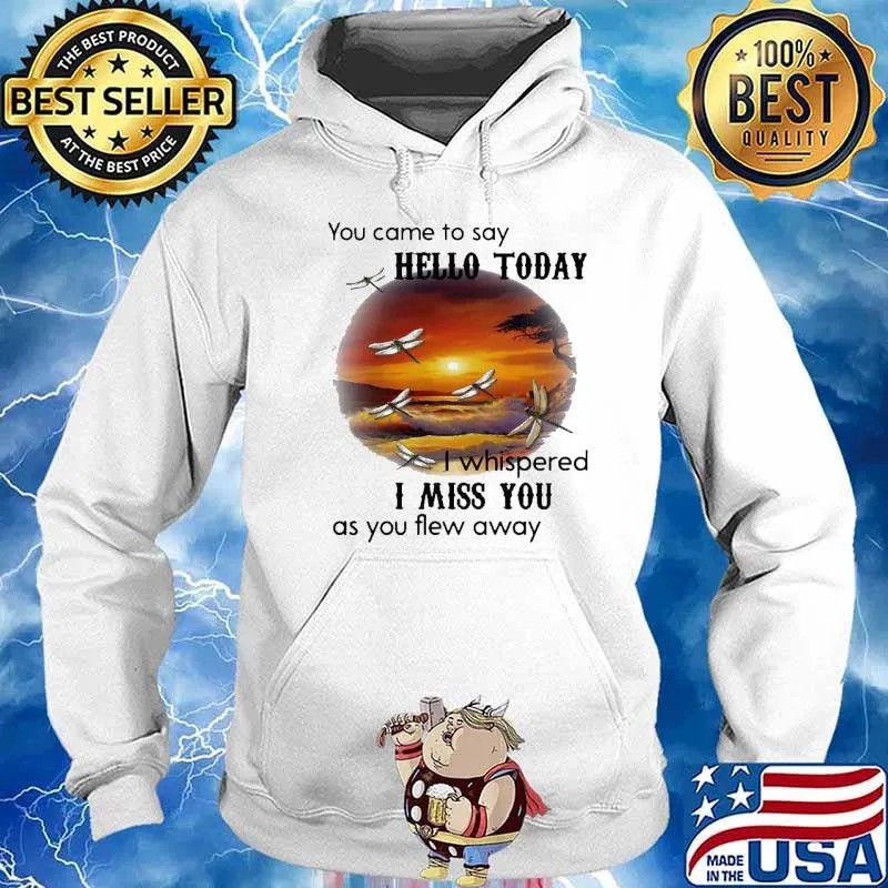 Dragonfly You Came To Say Hello Today I Whispered I Miss You As You Flew Away Shirt Hoodie