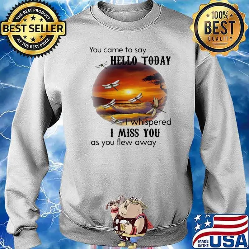 Dragonfly You Came To Say Hello Today I Whispered I Miss You As You Flew Away Shirt Sweater