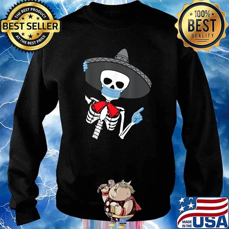 Dressed Skeleton Quarantine Masked T-Shirt Sweater