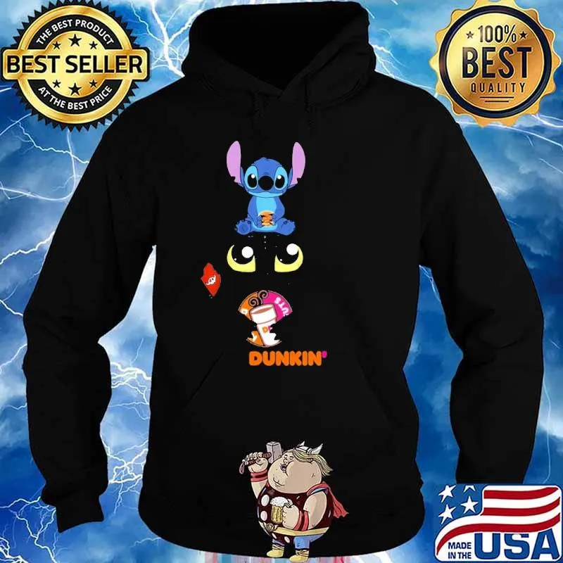 Dunkin Lilo And Stitch How to Train Your Dragon Disney Shirt Hoodie