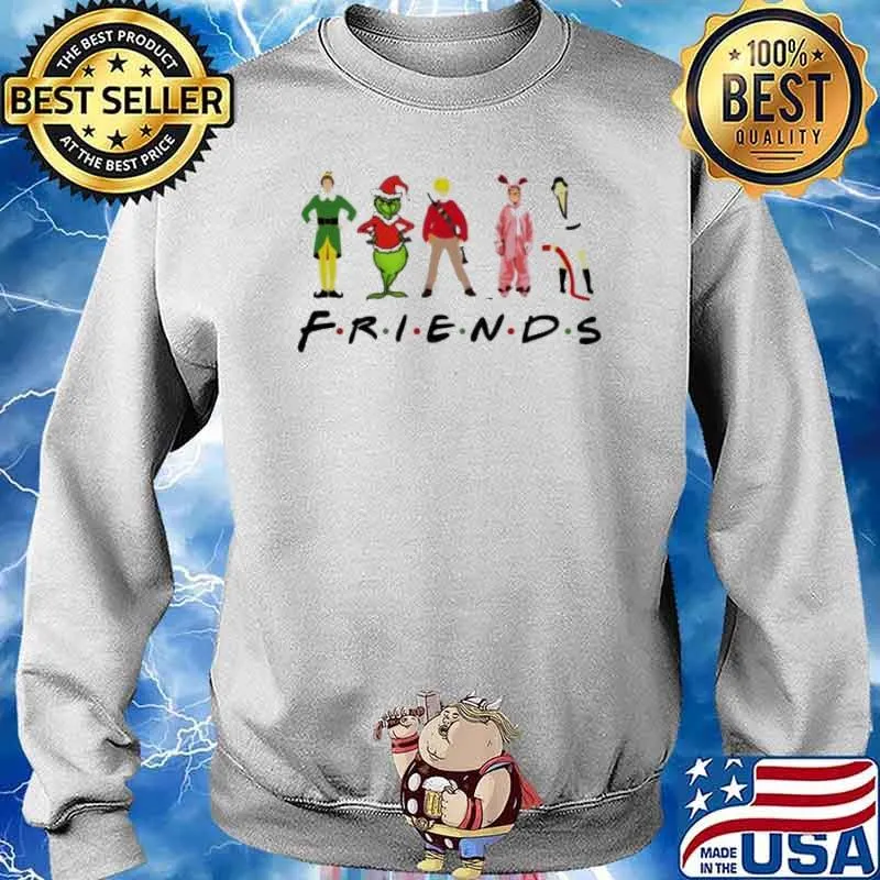 Elf Friends Christmas Ladies Boyfriend s Sweater
