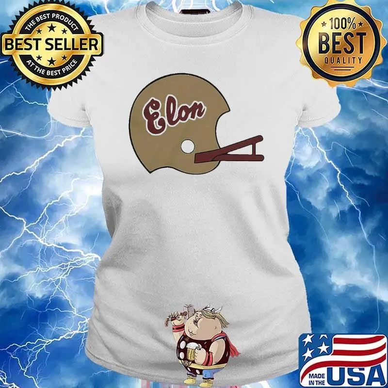 Elon Football 1980’s Helmet s Ladies tee
