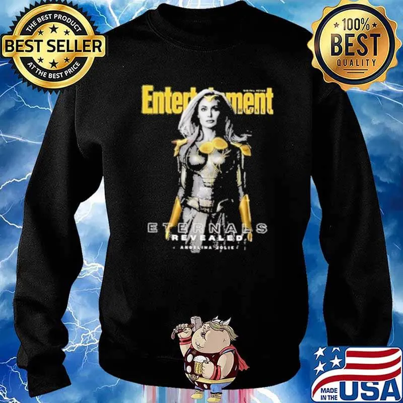 Entertainment Eternals Revealed Angelina Jolie Fan Shirt Sweater