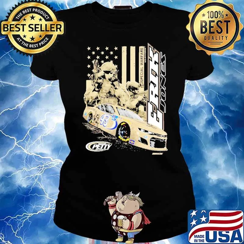 Erik Jones Checkered Flag U.S. Airforce Shirt Ladies tee