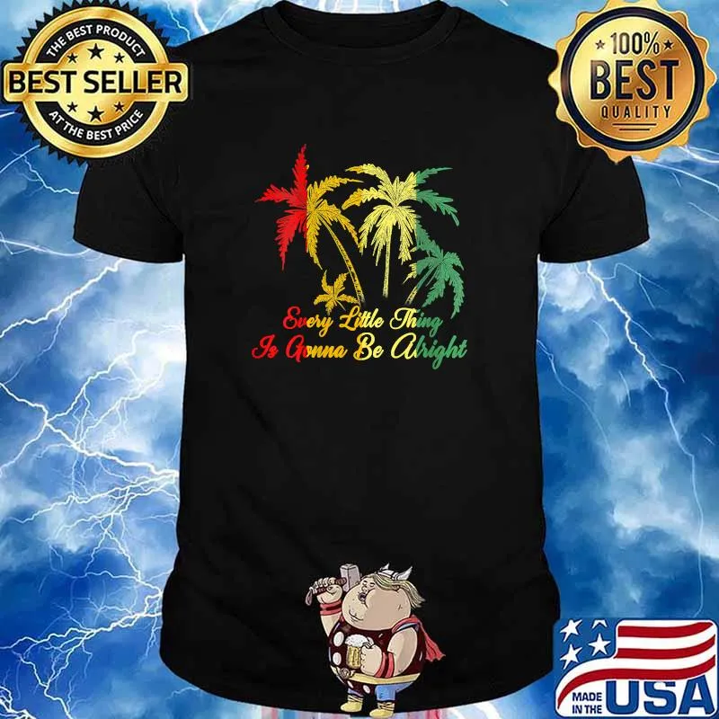 Every Little Thing Is Gonna Be Alright Jamaica Retro T-Shirt