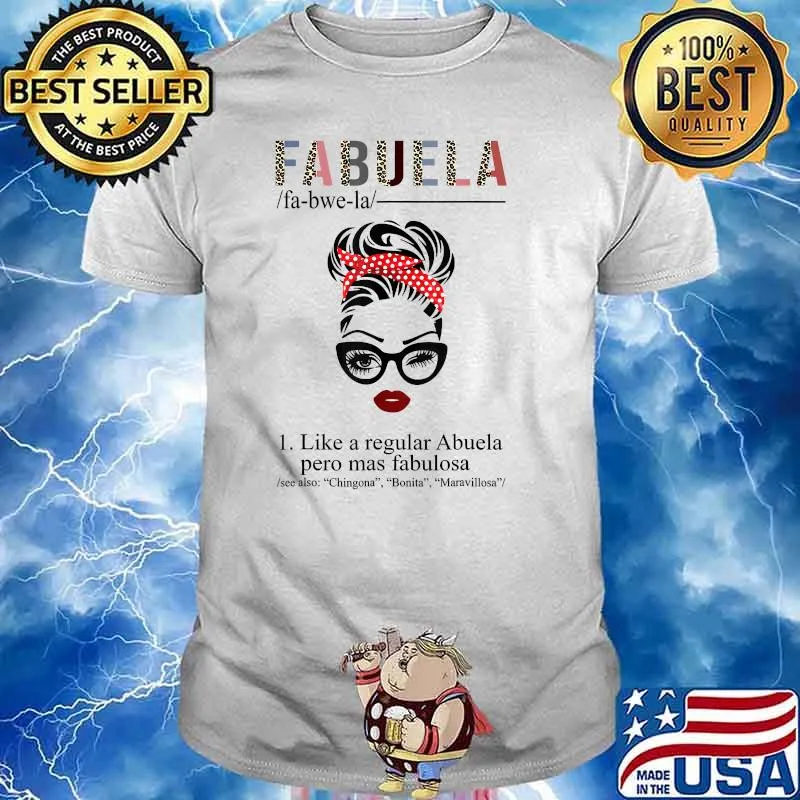Fabuela Definition Funny Fabulous Abuela Spanish Ladies T-Shirt