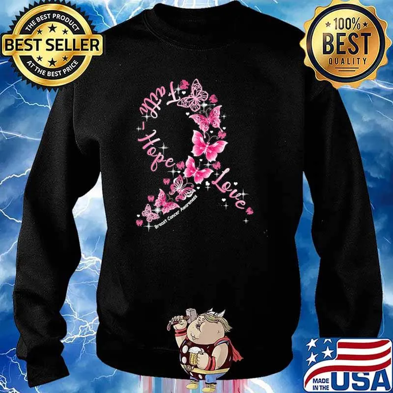 Faith Hope Love Multiple Svlerosis Awareness Butterflies Shirt Sweater