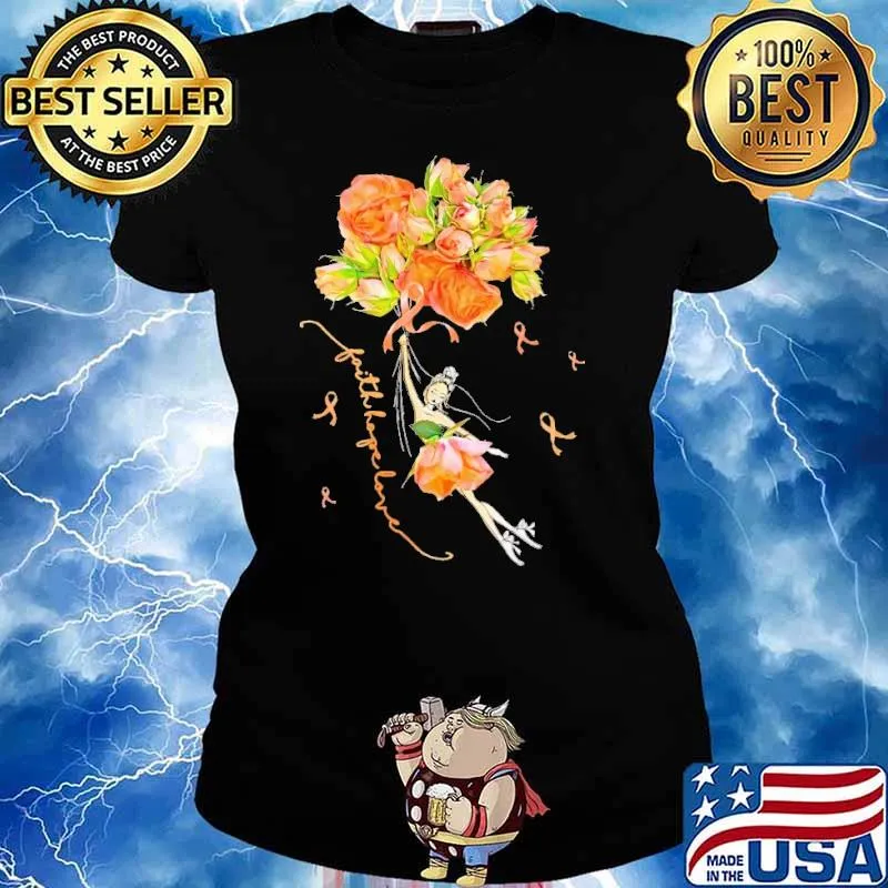 Faith Hope Love Multiple Svlerosis Awareness Roses Shirt Ladies tee
