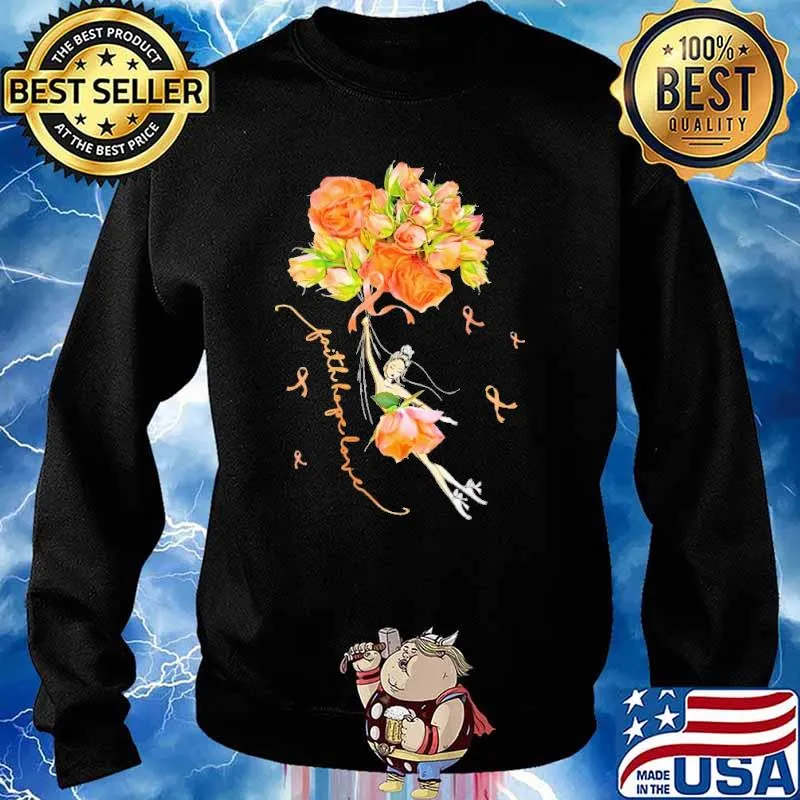 Faith Hope Love Multiple Svlerosis Awareness Roses Shirt Sweater