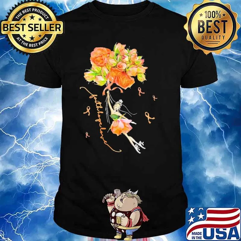 Faith Hope Love Multiple Svlerosis Awareness Roses Shirt