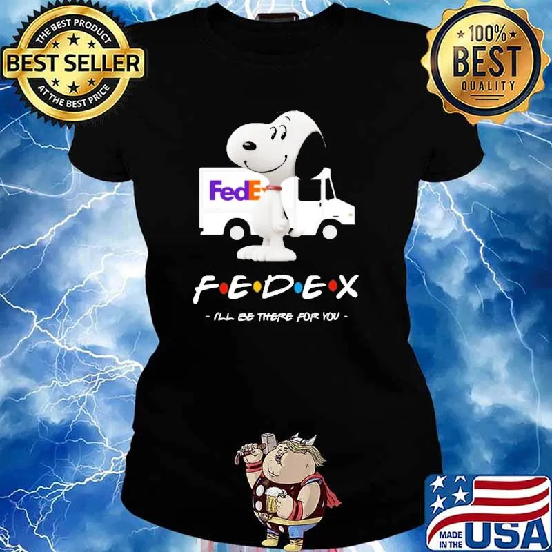 FEDEX I'll Be There For You The Charlie Brown and Snoopy Show Shirt Ladies tee