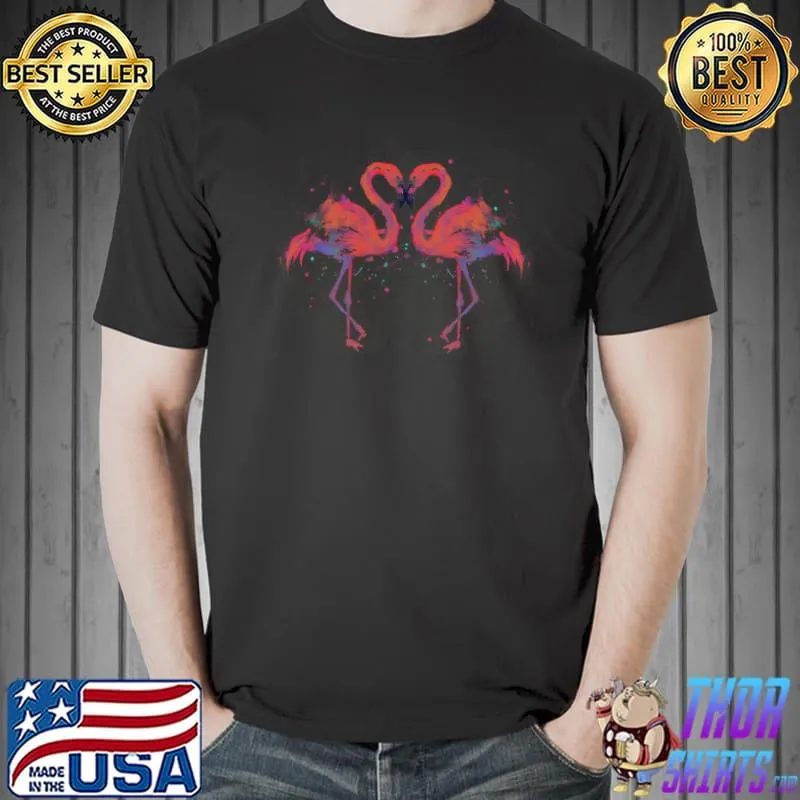 Flamingo Love Watercolor Olga Shirt Unisex