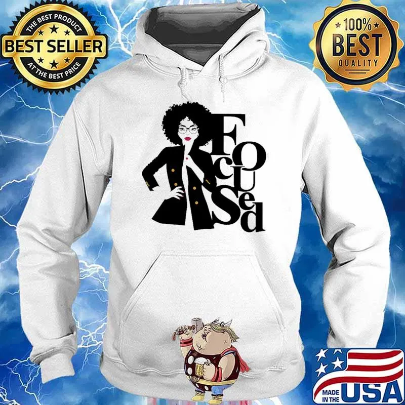 Focused The Curly Haired Girl In Vest Shirt Hoodie