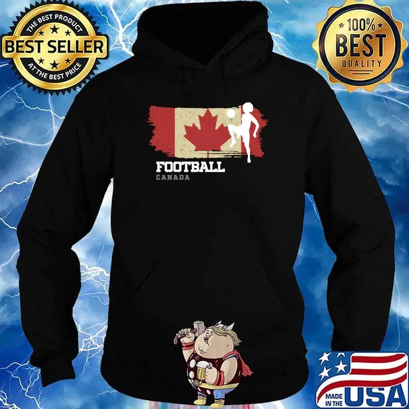 Football Canada Flag Football Team Soccer Player T-Shirt Hoodie