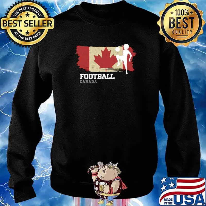 Football Canada Flag Football Team Soccer Player T-Shirt Sweater