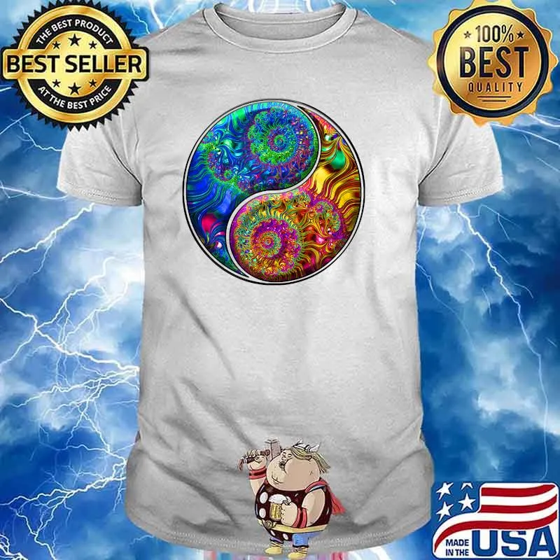 Fractal Yin Yang Yoga T-shirt