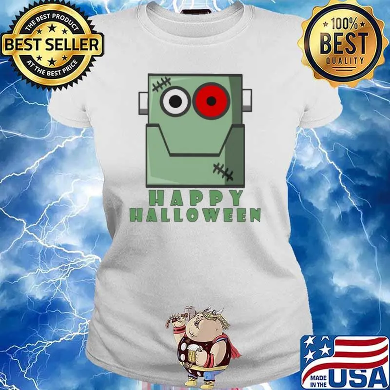 Frankenstein Happy Halloween s Ladies tee