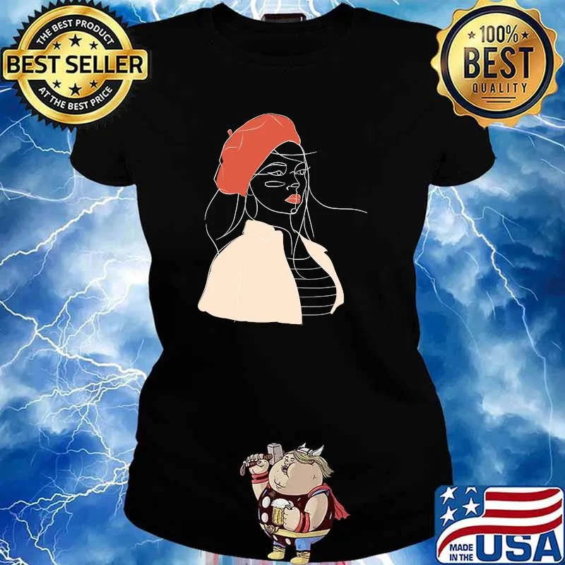 French Girl Parisian beret Classic T-Shirt Ladies tee