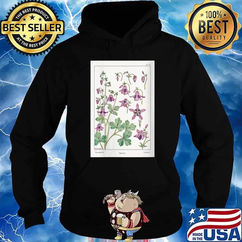 French Nouveau Art Columbine Plant Maurice Pillard Verneuil T-Shirt Hoodie
