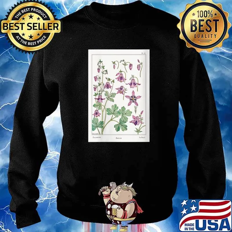 French Nouveau Art Columbine Plant Maurice Pillard Verneuil T-Shirt Sweater