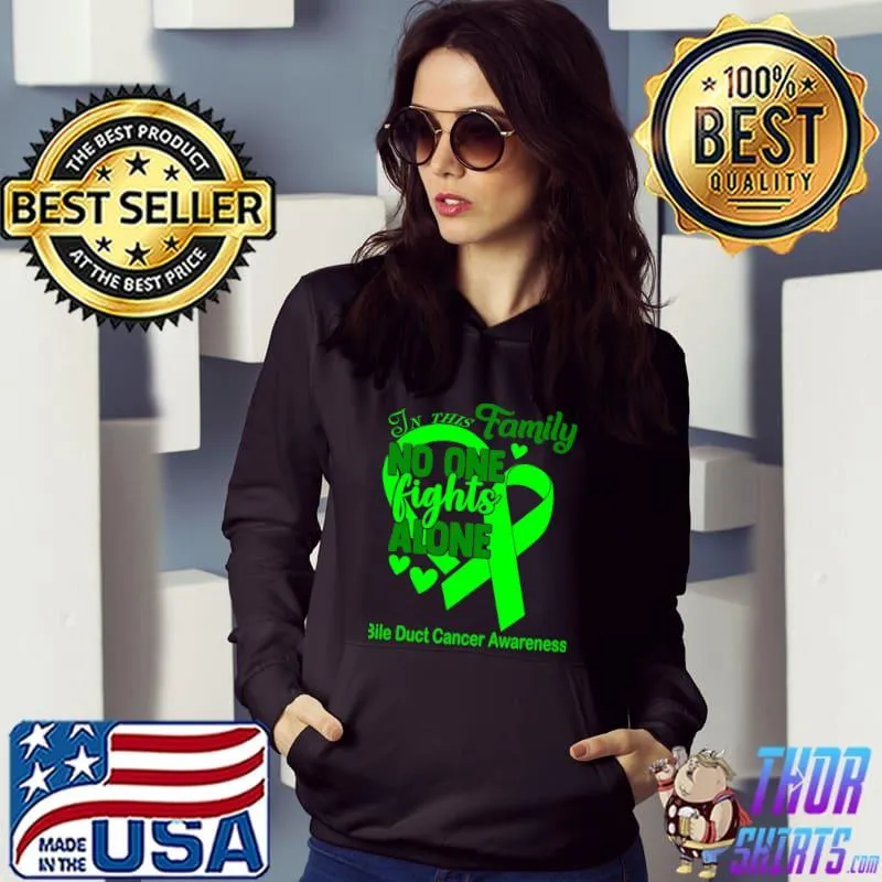 Funny bile Duct Cancer Awareness In This Family No One Fights Alone Classic T-Shirt