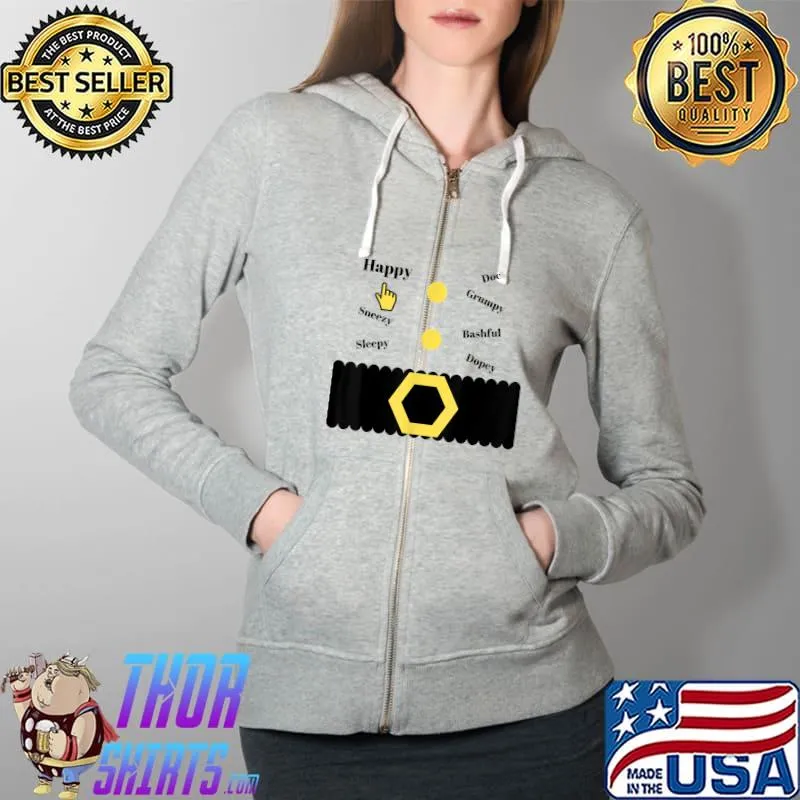 Funny costume Snow White dwarfs T-Shirt Full Zip Hooded