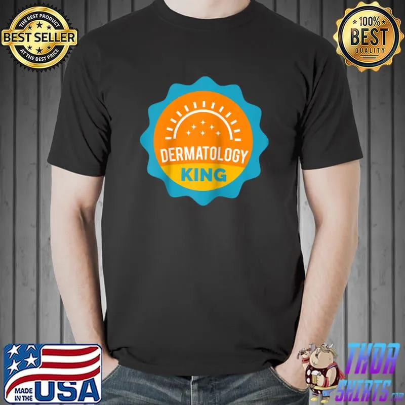 Funny Dermatology King Student Beauty Treatment Skincare Raglan Baseball T-shirt