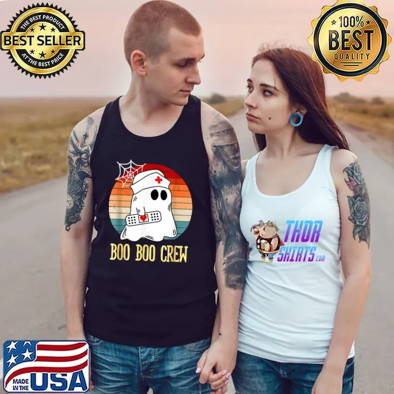 Funny Halloween Costume Boo Boo Crew Nurse Ghost T-Shirt Tank Top