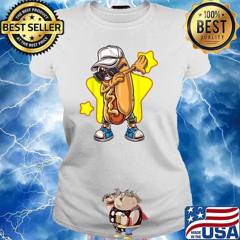 Funny Hotdog Dabbing Hotdogs Hot Dog Dab Sausage Frankfurt T-Shirt Ladies tee
