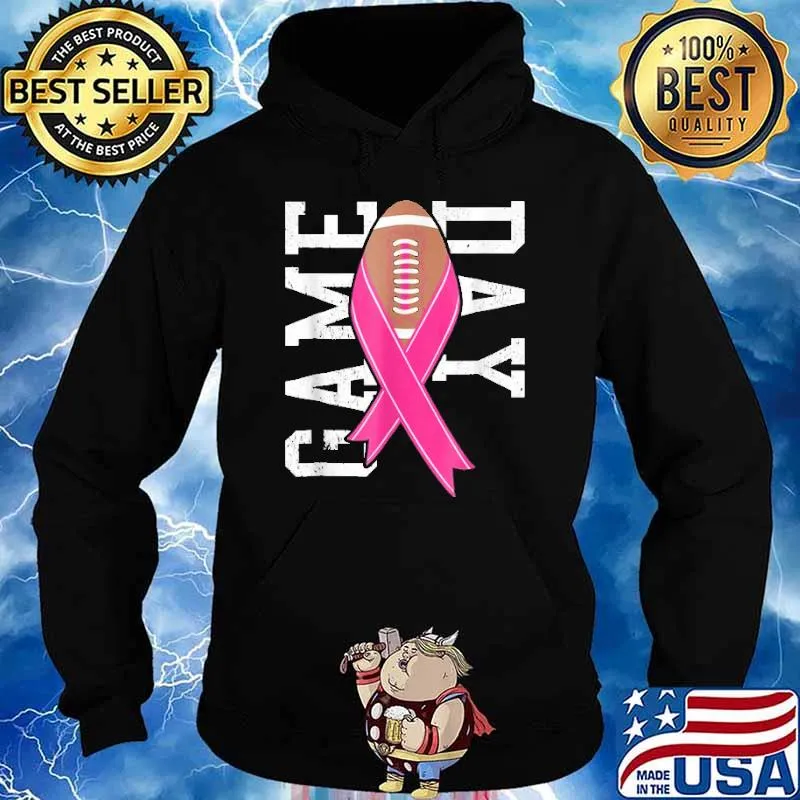 Game Day Breast Cancer Awareness Pink Football Shirt Hoodie