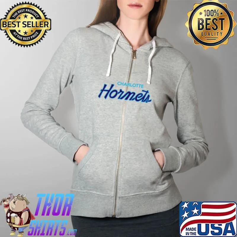 Gildan Brand Charlotte Hornets Shirt Full Zip Hooded