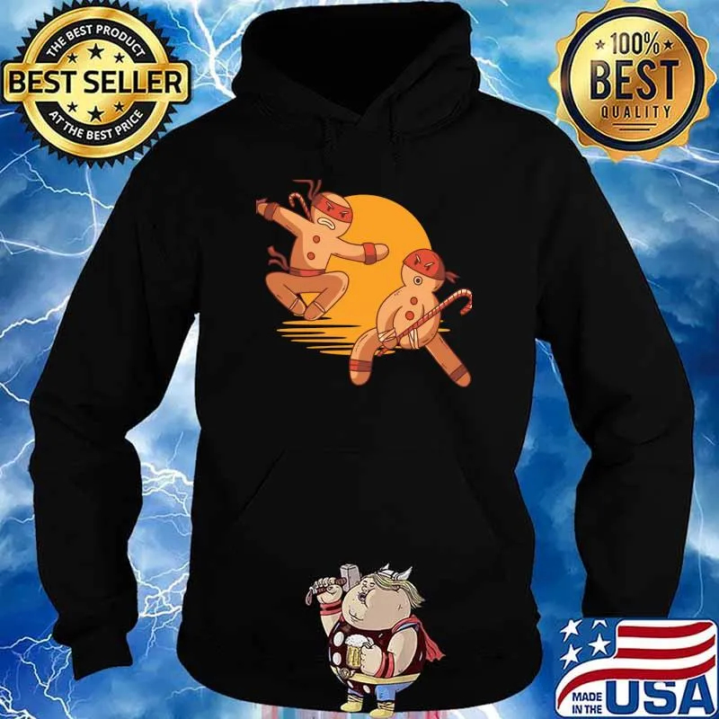 Gingerbread Ninja Christmas Cookie Gingerbread T-Shirt Hoodie