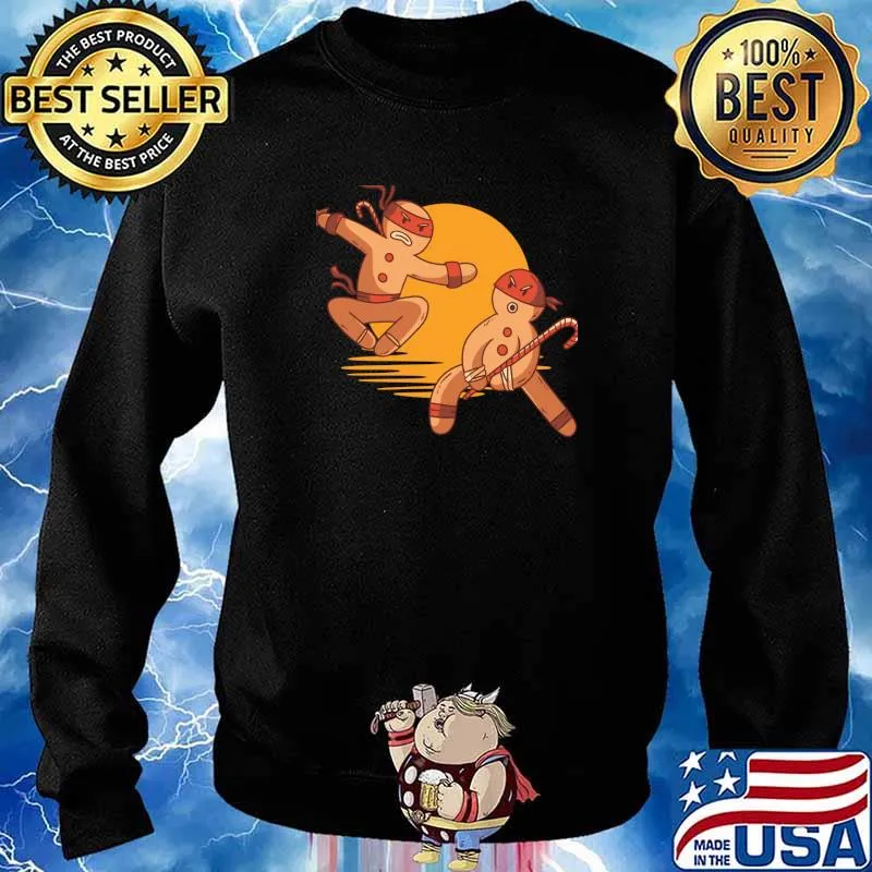 Gingerbread Ninja Christmas Cookie Gingerbread T-Shirt Sweater