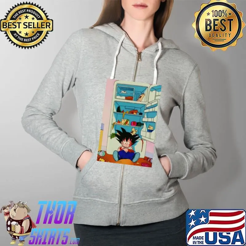 Goku Food and fridges T-Shirt Full Zip Hooded